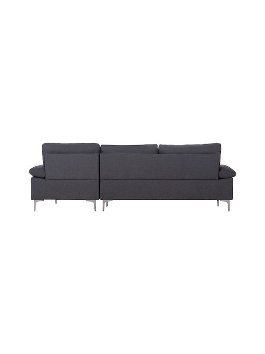Anton Γωνιακός Καναπές με Δεξιά Γωνία Γκρι 263x133x85εκ.