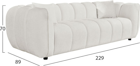Lykke Τριθέσιος Υφασμάτινος 229x89x70εκ.