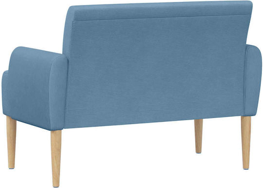 Two-Seater Velvet Blue Couch 116x67x81cm