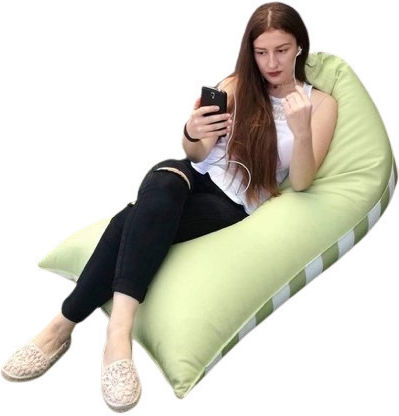 Pouf Sessel Wasserdicht Aegean Grau Einfarbig 160x95x95cm 3277566