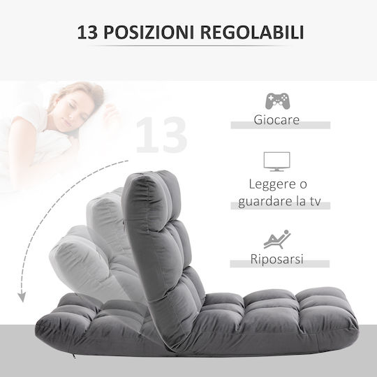Bean Bag Chair Poof Gray 55x71x53.5cm
