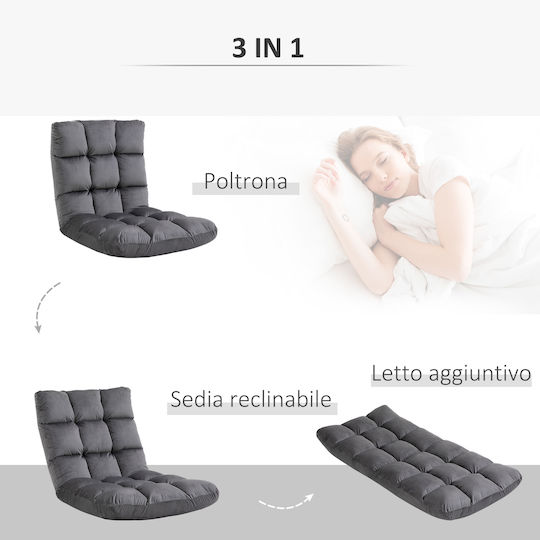 Bean Bag Chair Poof Gray 55x71x53.5cm