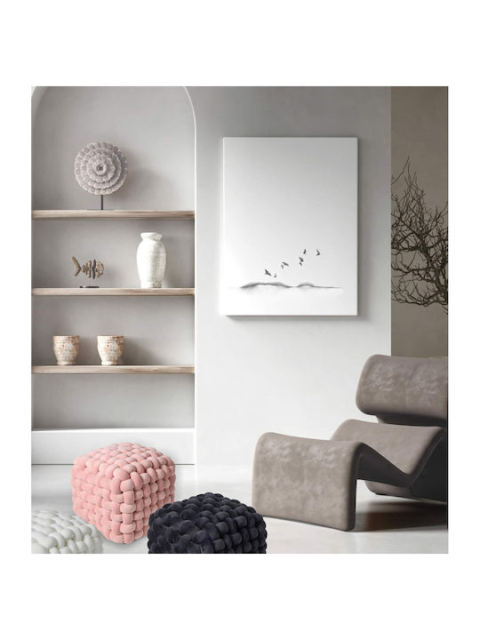 Πуф За табуретка 2271 Black 43x43x40см