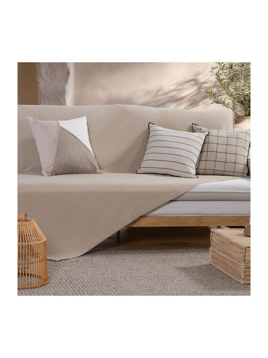 Nef-Nef Homeware Betty Sofa Throw 2 Seater 180x250cm Beige