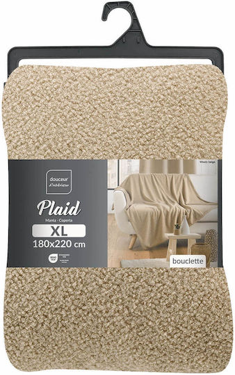 L-c Wooly Покривка За Фотьойл Полар 180x220см Бежова
