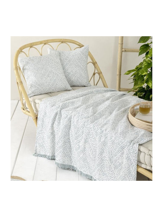 Nima Aria Sofa Throw Chenille 180x240cm Petrol Blue