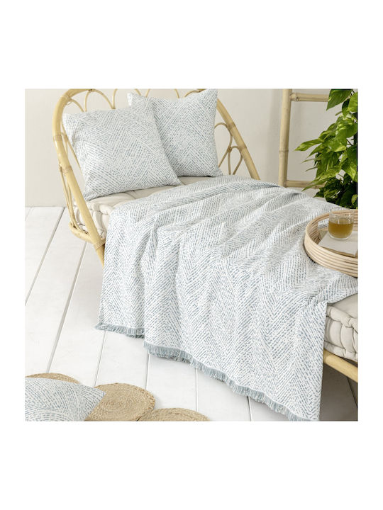 Nima Aria Sofa Throw Chenille 180x240cm Petrol Blue
