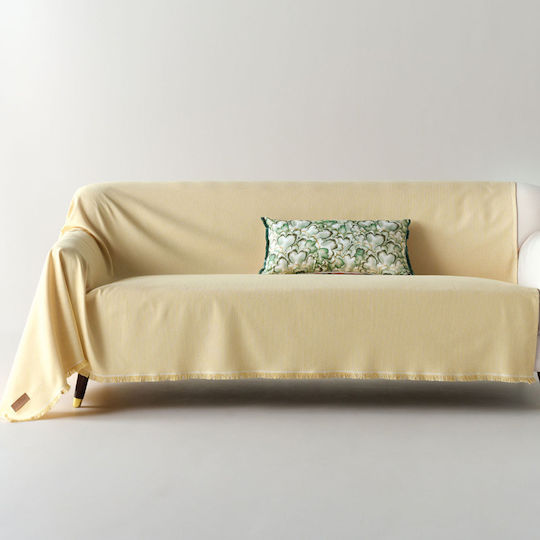 Kentia Everan Three-Seater Sofa Throw 180x280cm Yellow