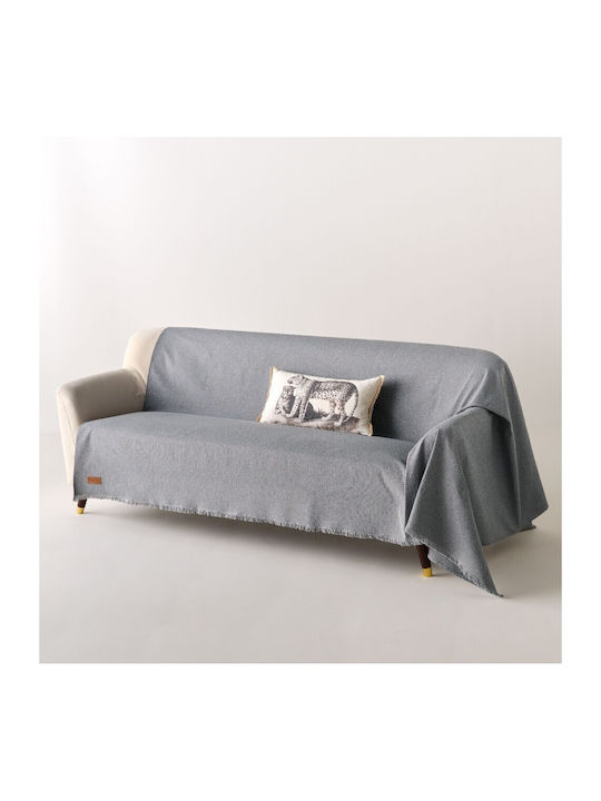 Kentia Serpantine Sofa Throw 2 Seater 180x240cm Gray