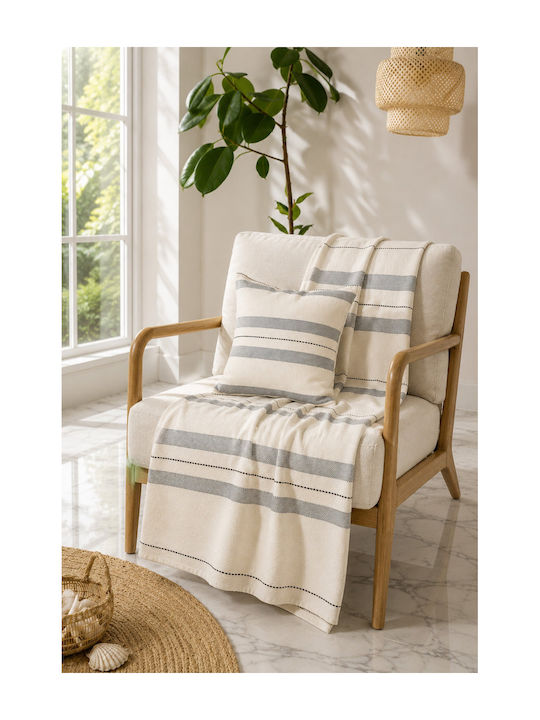 Nima Ριχτάρι Πολυθρόνας Chenille 180x180εκ. Μπεζ