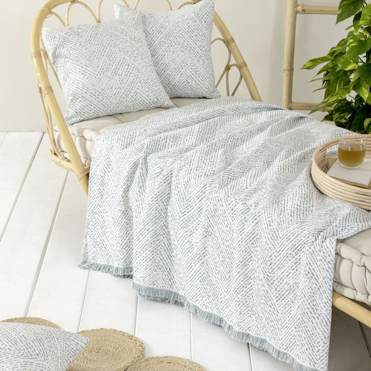 Nima Aria Ριχτάρι Τετραθέσιου Καναπέ Chenille 180x350εκ. Γκρι