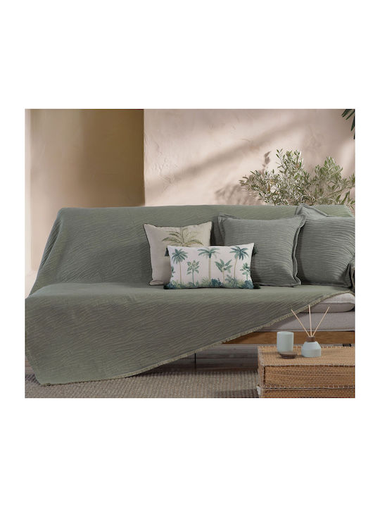 Nef-Nef Homeware Zebra Триместен Диван Покривка 170x300см Сива