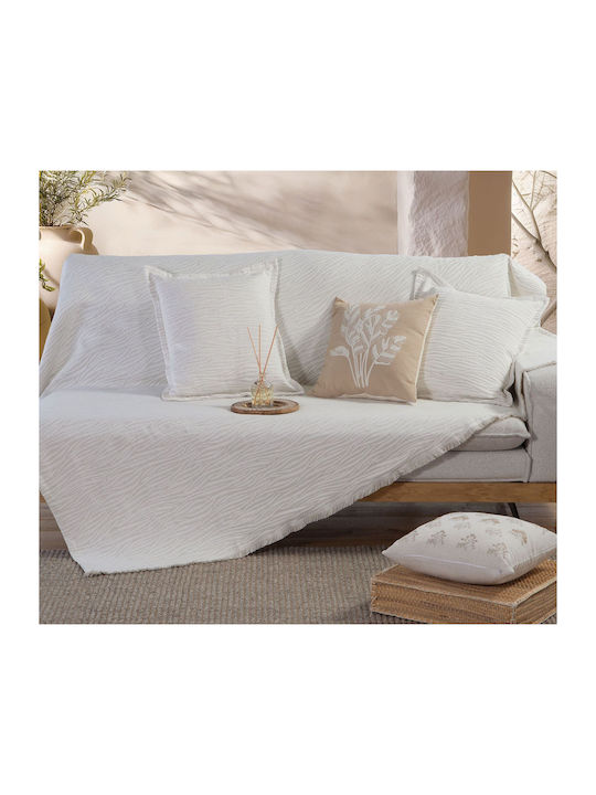 Nef-Nef Homeware Zebra Триместен Диван Покривка 170x300см Сива