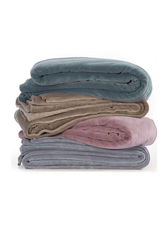 Nef-Nef Homeware Cosy Κουβέρτα Fleece Μονή 160x220εκ. Beige