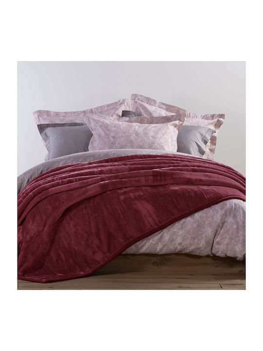 Nef-Nef Homeware Loft Decke Samtig Übergröße 220x240cm Burgundisch