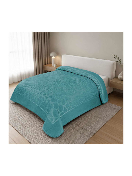Linea Home Forza Κουβέρτα Πικέ Υπέρδιπλη 220x240εκ. Πετρολ