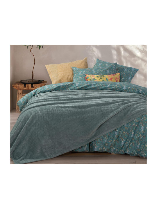 Nef-Nef Homeware Worth Pătură Polar Fleece Single 160x220 cm Verde