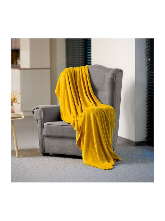 Teesa Fleece Decke Einzeln 150x200cm Gelb