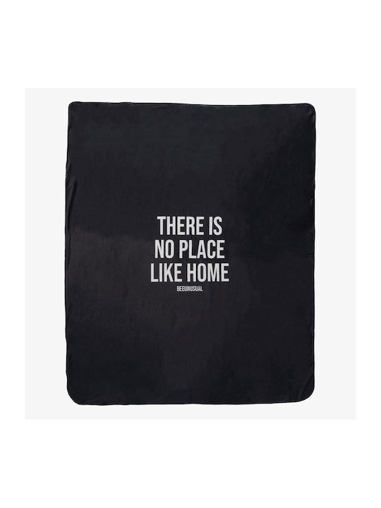 Bee. Unusual. There Is No Place Like Home Κουβέρτα Fleece Καναπέ 127x152εκ. White/Grey