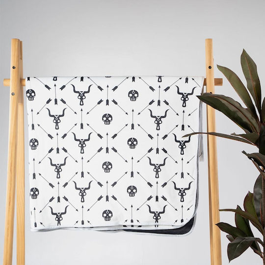 Bee. Unusual. There Is No Place Like Home Fleece Blanket Sofa 127x152cm White/Grey