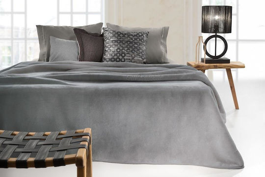 Guy Laroche Smooth Spanish Velvet Double Blanket 220x240cm Gray