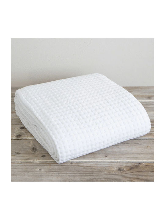 Nima Comfy Κουβέρτα Πικέ King Size 270x270εκ. Γκρι
