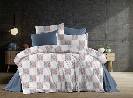 Dimcol Υπέρδιπλη 220x240cm Κλεοπάτρα 610 Blue-red