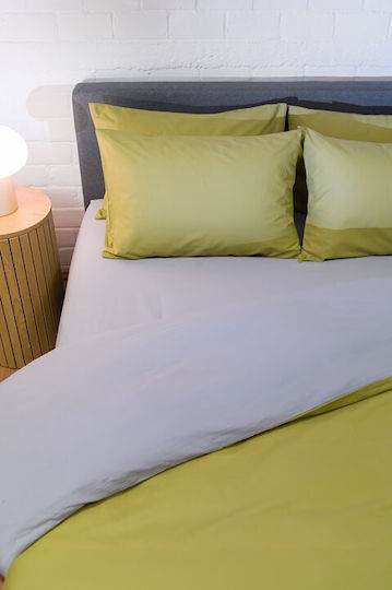 Biokarpet Bettbezug Naf Naf Hue Willow Ghost Grau Set Bettbezug Einzel