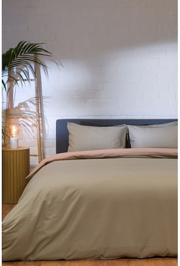 Biokarpet Παπλωματοθήκη Naf Naf Hue Oak Taupe-σετ Παπλωματοθήκη Μονή