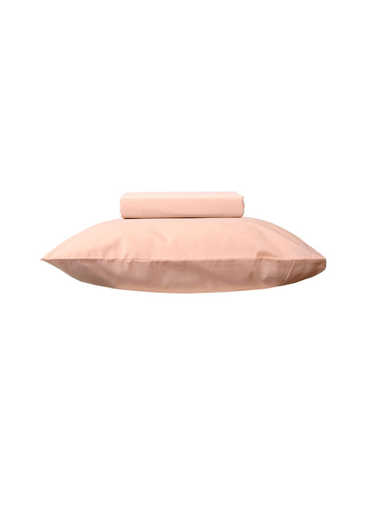 Viopros Duvet Cover Set Cotton Single with Pillowcase 160x240 Salmon