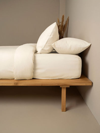 Sunshine Παπλωματοθήκη Βαμβακερή Μονή 170x250 Cotton Feelings 108 Ecru