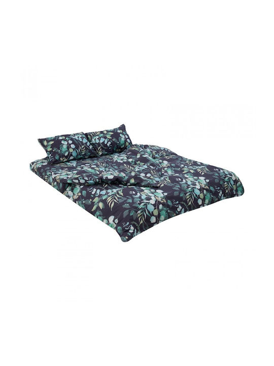 Vanora Duvet Cover Set Cotton Double with 2 Pillowcases & 1 Sheet 200x220 Jade