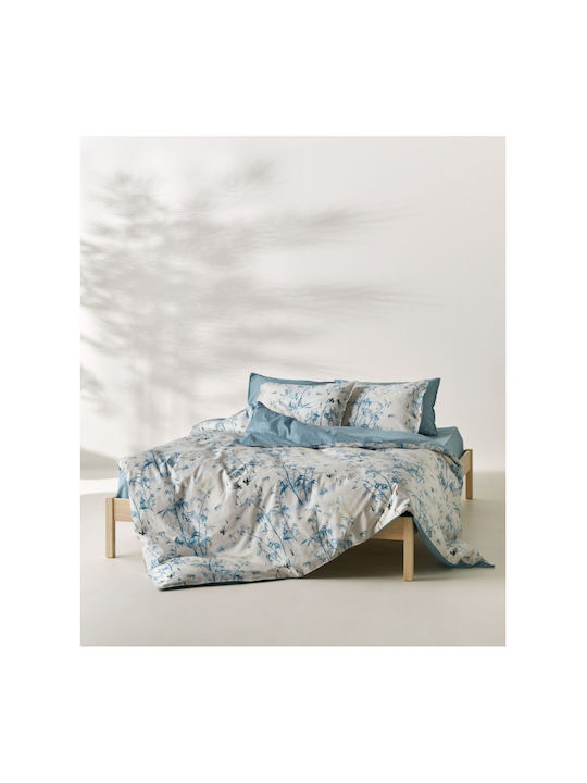 Kentia Σετ Παπλωματοθήκη Βαμβακοσατέν 220x240cm Υπέρδιπλη με 2 Μαξιλαροθήκες Shizen Shizen 01