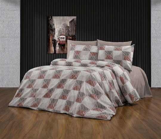 Dimcol Υπέρδιπλη 220x240cm Κλεοπάτρα 611 Red-black