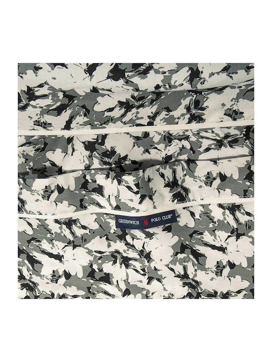 Greenwich Polo Club Σετ Παπλωματοθήκη Βαμβακερή 240x260cm Υπέρδιπλη με 2 Μαξιλαροθήκες Essential Cream