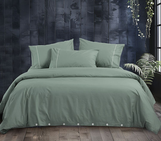 Nef-Nef Homeware Σετ Υπέρδιπλη 220x240cm Πράσινη Nef-Nef Homeware Σετ Υπέρδιπλη 220x240cm Πράσινη