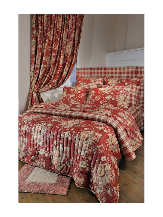 Down Town Home Duvet Cover Set Cotton Single with Pillowcase 175x245 695 Red