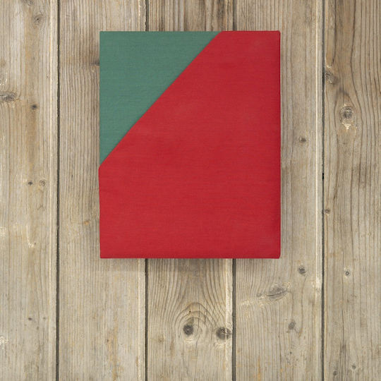 Nima Παπλωματοθήκη Βαμβακερή King Size 260x240 Colors Absolute Red / Pine Green