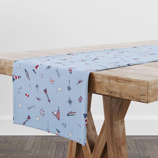 Green Stuff World Tablecloth Runner Navy Blue Multicolour 34x250cm