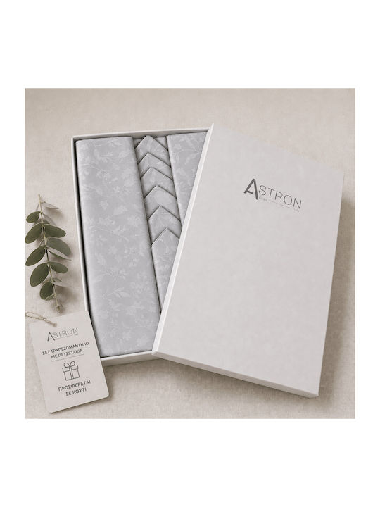 Astron Italy Tablecloth Set 13pcs Grey 140x280cm