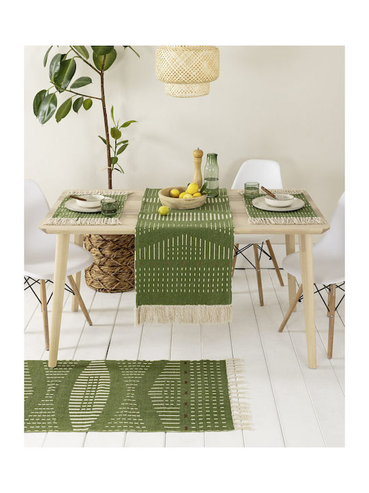 Nima Runner Bumbac Alyo Verde 45x150 cm