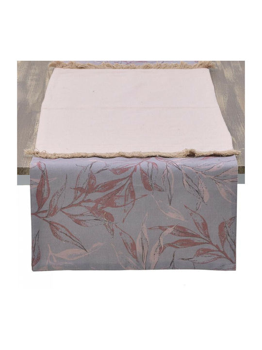 Inart Runner Grey - Pink 40x140cm