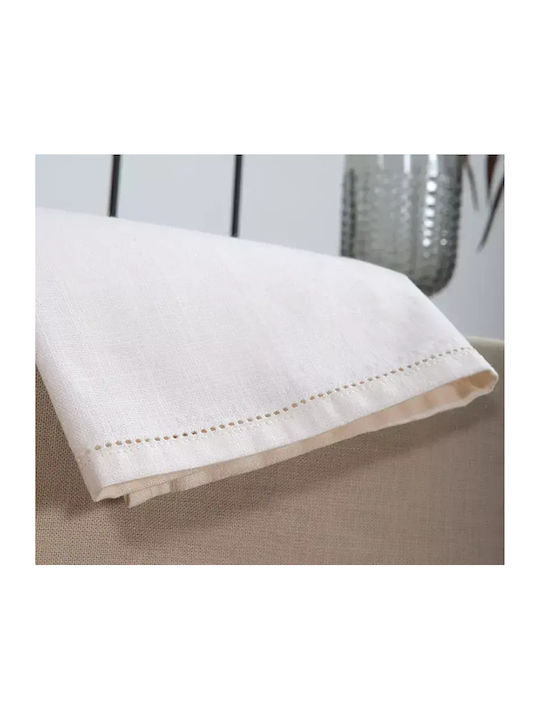 Nef-Nef Homeware Cotton Tablecloth Steady Ecru 180x180cm