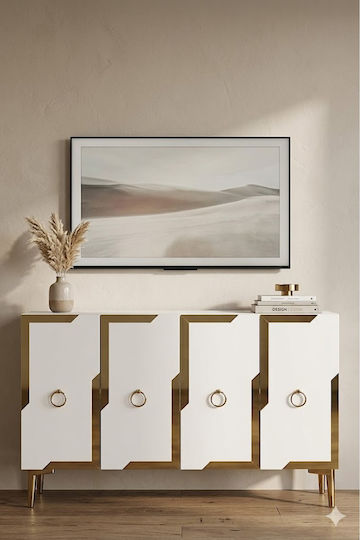 SteweHome Sideboard Holz 120x40x75cm Braun