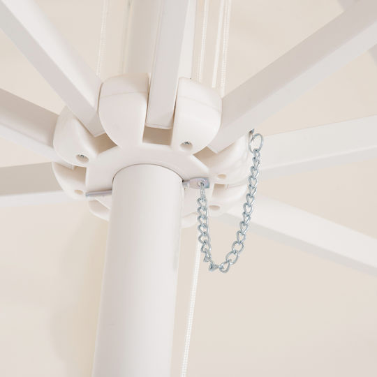 Umbrelă Profesională Pătrată Din Aluminiu Alu Ecru 2.2x2.2xÎnălțime 2.5m