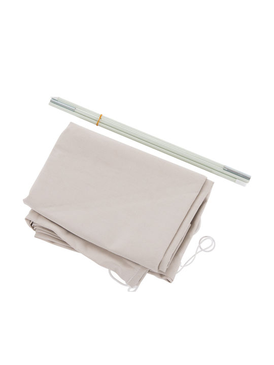 Professional Hanging Squared Aluminum Parasol Beige 2.63x2.63m