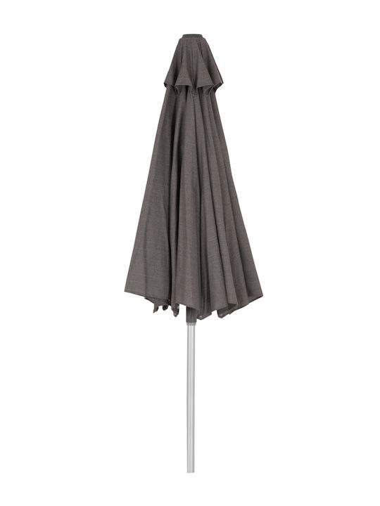 Professional Round Aluminum Parasol Gladell Grey Φ3m
