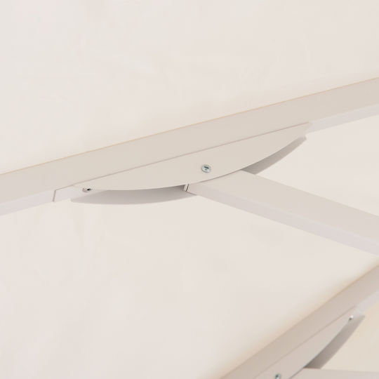 Umbrelă Profesională Pătrată Din Aluminiu Alu Ecru 2.2x2.2xÎnălțime 2.5m