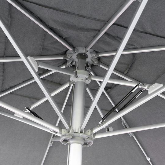 Professional Aluminum Squared Parasol Gladell Grey 3.53x3.53xH3m