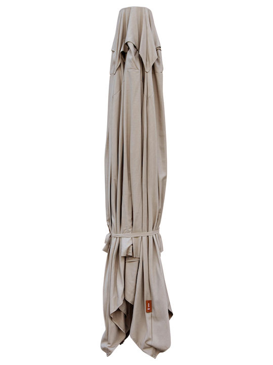 Professional Aluminum Squared Parasol Gladell Beige 3.53x3.53m